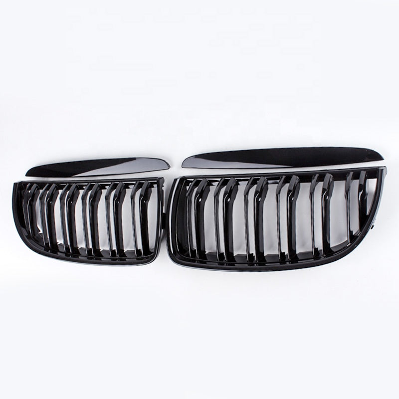E90/E91 pre-LCI Double Slat Glossy Black Grills (2005-2008)