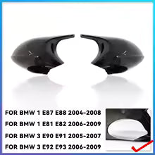 E8x E9x M Style Mirror Caps (Glossy black/carbon)