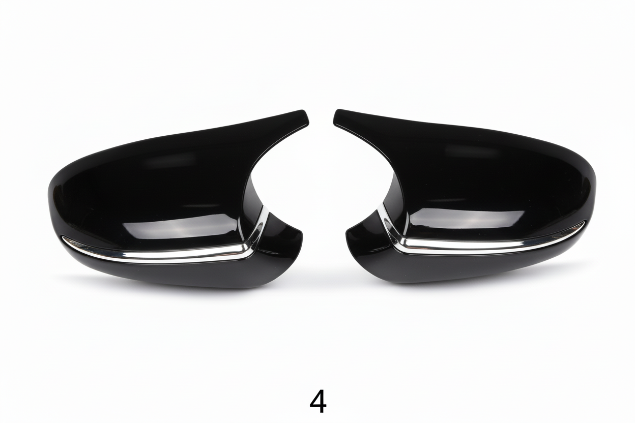 E8x E9x M Style Mirror Caps (Glossy black/carbon)