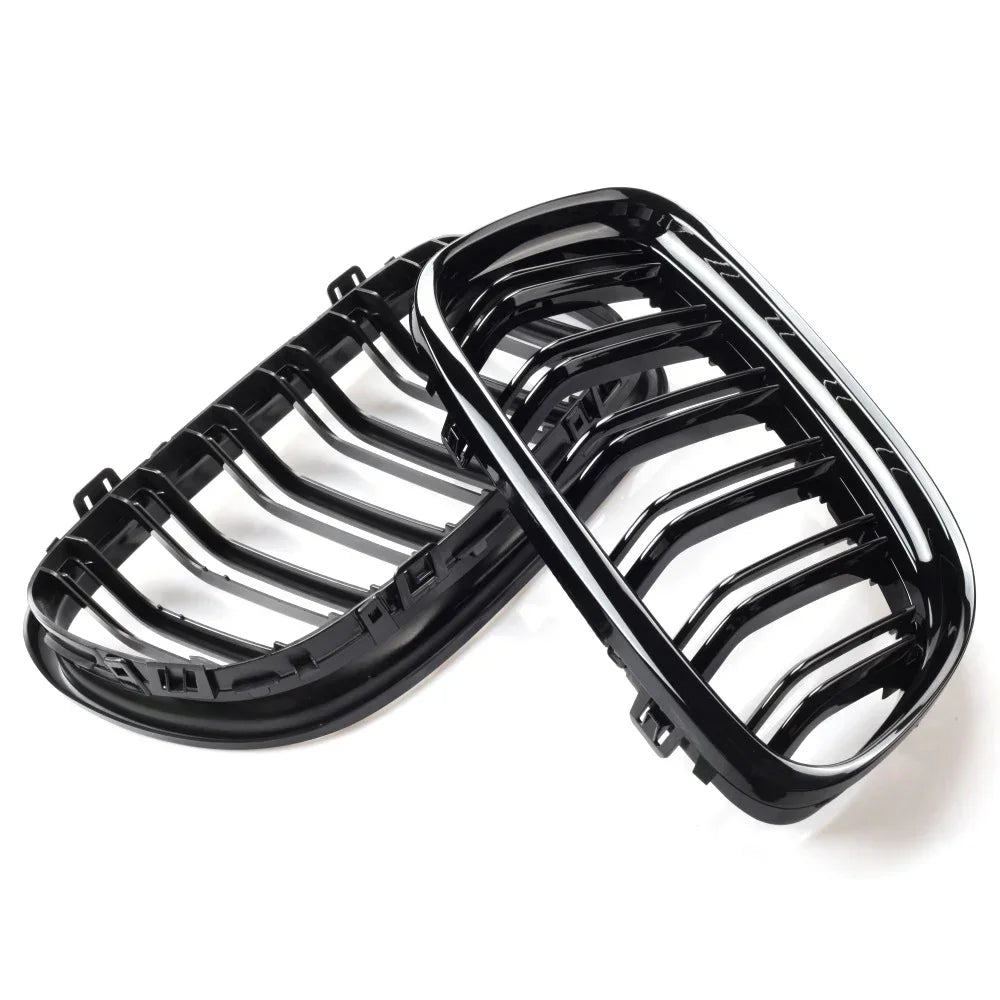 E90/E91 LCI Double Slat Glossy Black Grills (2009-2012)